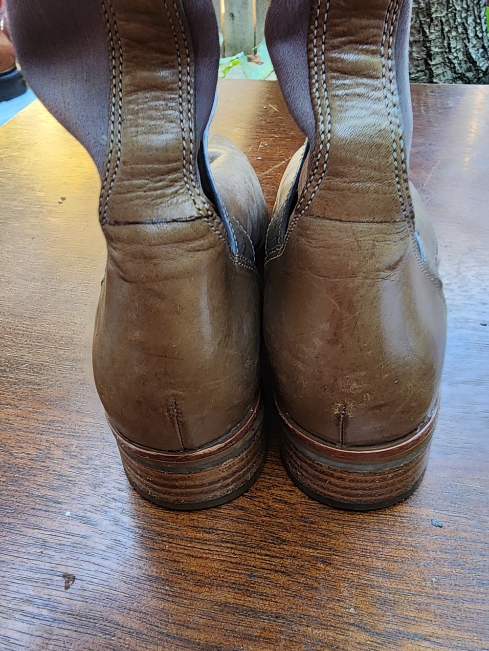 Cole Haan Air Tennley Leather Buckle Riding Boots Two Tone Croc Accent 7.5 - Picture 8 of 10